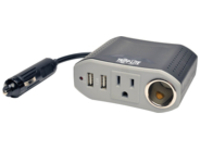 Tripp Lite Ultra-Compact Car Inverter 100W 12V CLA 120V 2 USB Charging Ports 1 Outlet