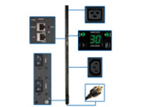Tripp Lite 5/5.8kW Single-Phase Switched PDU with LX Platform Interface, 208/240V Outlets (20 C13 & 4 C19), L6-30P, 0U, TAA