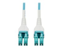 Eaton Tripp Lite Series 100G Duplex Multimode 50/125 OM4 Armored Fiber Optic Cable (LC/LC Duplex M/M), LSZH, Aqua, 50 m (164 ft.)