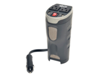 Tripp Lite Car Inverter Cup Holder 200W 12V DC to 120V AC 2 USB Charging Ports 2 Outlets