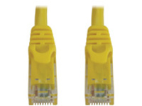 Eaton Tripp Lite Series Cat6a 10G Snagless Molded UTP Ethernet Cable (RJ45 M/M), PoE, Yellow, 6 in. (15 cm)