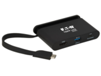 Eaton Tripp Lite Series USB C Adapter Converter 4K w/ HDMI Gigabit Ethernet USB-A Hub & PD Charging Thunderbolt 3 Compatible w/ Storage Cable