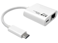Tripp Lite USB-C to Gigabit Ethernet Network Adapter w/ USB-C Charging Port