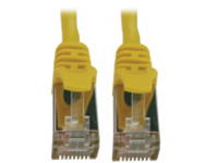 Eaton Tripp Lite Series Cat6a 10G Snagless Shielded Slim STP Ethernet Cable (RJ45 M/M), PoE, Yellow, 10 ft. (3.1 m)