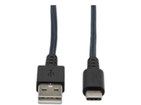 Tripp Lite Heavy Duty USB-A to USB C Charging Sync Cable Android M/M USB 2.0, UHMWPE and Aramid Fibers, Gray, 10 ft. (3 m)