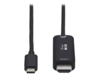 Tripp Lite USB C to HDMI Adapter Cable, 4K 60Hz, HDR, HDCP 2.2, DP 1.4 Alt Mode, Black 6ft