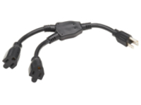 Eaton Tripp Lite Series Extension Cord Y Splitter, NEMA 5-15P to 2x NEMA 5-15R