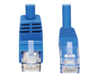 Tripp Lite Down-Angle Cat6 Gigabit Molded UTP Ethernet Cable (RJ45 Right-Angle Down M to RJ45 M), Blue, 15 ft.