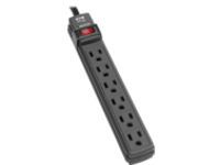 Tripp Lite Surge Protector Power Strip 6 Outlet 6&#x27; Cord 360 Joules Black