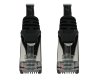Eaton Tripp Lite Series Cat6a 10G Snagless Shielded Slim STP Ethernet Cable (RJ45 M/M), PoE, Black, 3 ft. (0.9 m)