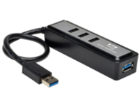 Tripp Lite Portable 4-Port USB 3.0 SuperSpeed Mini Hub with Built In Cable