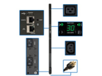 Tripp Lite 5/5.8kW Single-Phase Monitored PDU, LX Interface, 208/240V Outlets (36 C13/6 C19), L6-30P, 10 ft. Cord, 0U 1.8m/70 in. Height, TAA