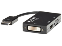 Eaton Tripp Lite Series DisplayPort 1.2 to VGA/DVI/HDMI All-in-One Converter Adapter, 4K x 2K HDMI @ 60 Hz