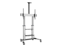 Eaton Tripp Lite Series Safe-IT Heavy-Duty Rolling TV Cart with Height-Adjusting Crank Handle for 60 to 100-inch Displays