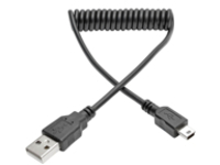 Tripp Lite 6ft Hi-Speed USB 2.0 to Mini-B Cable Coiled USB A-Mini-B M/M 6'