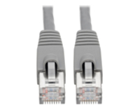 Tripp Lite Cat6a 10G-Certified Snagless Shielded STP Network Patch Cable (RJ45 M/M), PoE, Gray, 5 ft.
