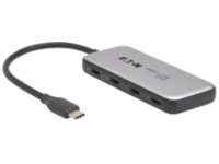 Eaton Tripp Lite series 4-Port USB-C Hub, USB 3.2 Gen 2 (10 Gbps), 4x USB-C Ports, 100W PD Charging, Thunderbolt 3 Compatible, Gray