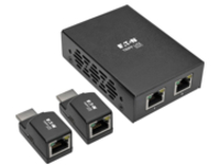 Tripp Lite 2-Port HDMI over Cat5/Cat6 Extender Kit, Power over Cable, Box-Style Transmitter, 2 Mini Receivers, 1080p @ 60 Hz, TAA