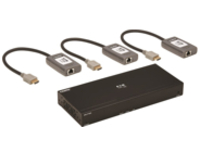 Eaton Tripp Lite Series HDMI over Cat6 Extender Kit, 4-Port Splitter/3x Pigtail Receivers