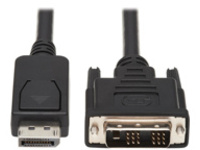 Eaton Tripp Lite Series Safe-IT DisplayPort to DVI Antibacterial Adapter Cable (DP to DVI-D Single Link M/M), 1080p 60 Hz, Black, 6 ft. (1.8 m)