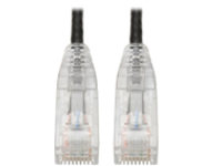 Tripp Lite Cat6 Gigabit Snagless Molded Slim UTP Patch Cable RJ45 Black 8in