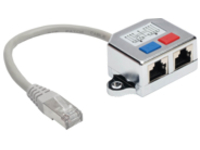Tripp Lite 2-to-1 RJ45 Splitter Adapter Cable, 10/100 Ethernet Cat5/Cat5e (M/2xF), 6 in.