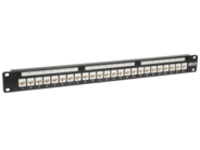 Tripp Lite 24-Port Cat6 Cat5e Patch Panel Low Profile Feed Through Rackmount RJ45 1U TAA