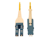 Eaton Tripp Lite Series 40/100/400G Singlemode 9/125 OS2 Fiber Optic Cable (Duplex SN-UPC to Duplex LC-UPC M/M), LSZH, Yellow, 3 m (9.8 ft.)
