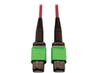 Eaton Tripp Lite Series 400G Multimode 50/125 OM4 Plenum-Rated Fiber Optic Cable, 16F MTP/MPO-APC (F/F), Magenta, 5 m