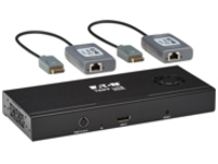 Eaton Tripp Lite Series 2-Port DisplayPort to DisplayPort Splitter/Extender Kit over Cat6, MST Hub, 8K/4K 60 Hz, DP 1.4, Up to 230 ft. (70 m), TAA