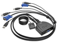 Tripp Lite 2-Port USB/VGA Cable KVM Switch with Cables and USB Peripheral Sharing