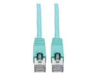Eaton Tripp Lite Series Cat6a 10G Snagless Shielded STP Ethernet Cable (RJ45 M/M), PoE, Aqua, 3 ft. (0.91 m)