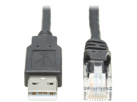 Tripp Lite USB Type-A to RJ45 Rollover Console Cable, M/M, Black