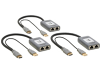 Eaton Tripp Lite Series 2-Port HDMI over Cat6 Extender Kit, Pigtail Transmitter/2x Receivers, 4K 60 Hz, HDR, 4:4:4, 230 ft. (70.1 m), TAA