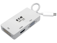 Tripp Lite USB Type-C (USB-C) to HDMI/DVI/VGA All-in-One Converter Adapter, Thunderbolt 3 Compatible, Ultra HD 4K x 2K (3840 x 2160) @ 30 Hz, USB C, USB Type C