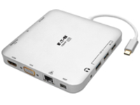 Tripp Lite USB C Laptop Docking Station w/ mDP, HDMI, VGA, GbE, 4K @ 30 Hz, Thunderbolt 3