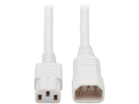 Tripp Lite Heavy-Duty 3ft Heavy Duty Power Extension Cord 15A 14 AWG C14 C13 White 3'