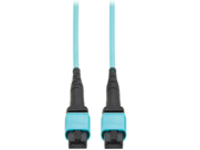 Eaton Tripp Lite Series 100G Multimode 50/125 OM4 Fiber Optic Cable 12F MPO/MPO-PC F/F Type-A Polarity OFNP Aqua 2M TAA