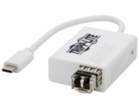 Tripp Lite USB C 3.1 to Fiber Optic Transceiver Gigabit Ethernet Adapter, Singlemode, 1310 nm, LC, Up to 5 km