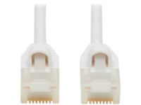 Eaton Tripp Lite Series Safe-IT Cat6a 10G Snagless Antibacterial Slim UTP Ethernet Cable (RJ45 M/M), White, 7 ft. (2.13 m)