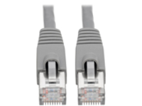 Eaton Tripp Lite Series Cat6a 10G Snagless Shielded STP Ethernet Cable (RJ45 M/M), PoE, Gray, 7 ft. (2.13 m)
