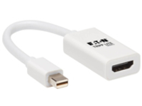 Tripp Lite Mini DisplayPort to HDMI Active Adapter 4K M/F White mDP to HDMI