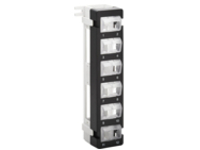 WALL-MOUNT PATCH PANEL 12-PORT FOR UTP KEYSTONE JACKS ROTATABLE