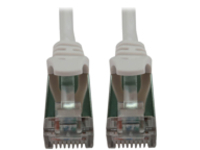Eaton Tripp Lite Series Cat6a 10G Snagless Shielded Slim STP Ethernet Cable (RJ45 M/M), PoE, White, 25 ft. (7.6 m)
