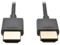 Eaton Tripp Lite Series Slim High-Speed HDMI Cable w Ethernet and Digital Video/Audio UHD 4K 60Hz MM Black 10ft