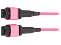Eaton Tripp Lite Series 100G Multimode 50/125 OM4 Fiber Optic Cable 12F MPO/MPO-PC F/F Type-B Polarity OFNP Magenta 4M TAA