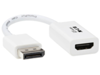 Tripp Lite DisplayPort to HDMI Active Adapter 4K M/F White DP to HDMI 6in