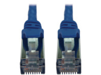 Eaton Tripp Lite Series Cat6a 10G Snagless Shielded Slim STP Ethernet Cable (RJ45 M/M), PoE, Blue, 1 ft. (0.3 m)