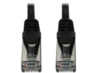 Eaton Tripp Lite Series Cat6a 10G Snagless Shielded Slim STP Ethernet Cable (RJ45 M/M), PoE, Black, 7 ft. (2.1 m)