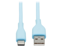 Eaton Tripp Lite Series USB-A to USB-C Antibacterial Cable, USB 2.0, Ultra Flexible (M/M), Light Blue, 6 ft. (1.8 m)